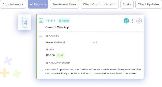 Patient History digitail interface
