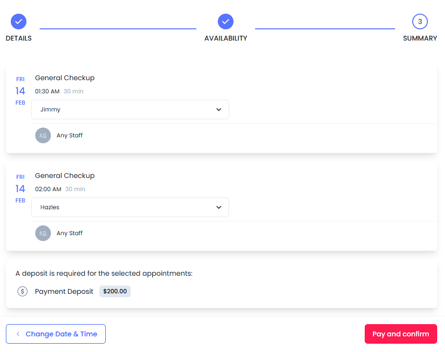 Digitail Deposit Payments
