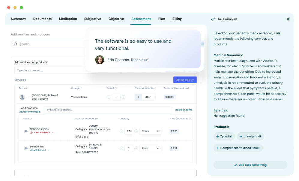 medical records interface