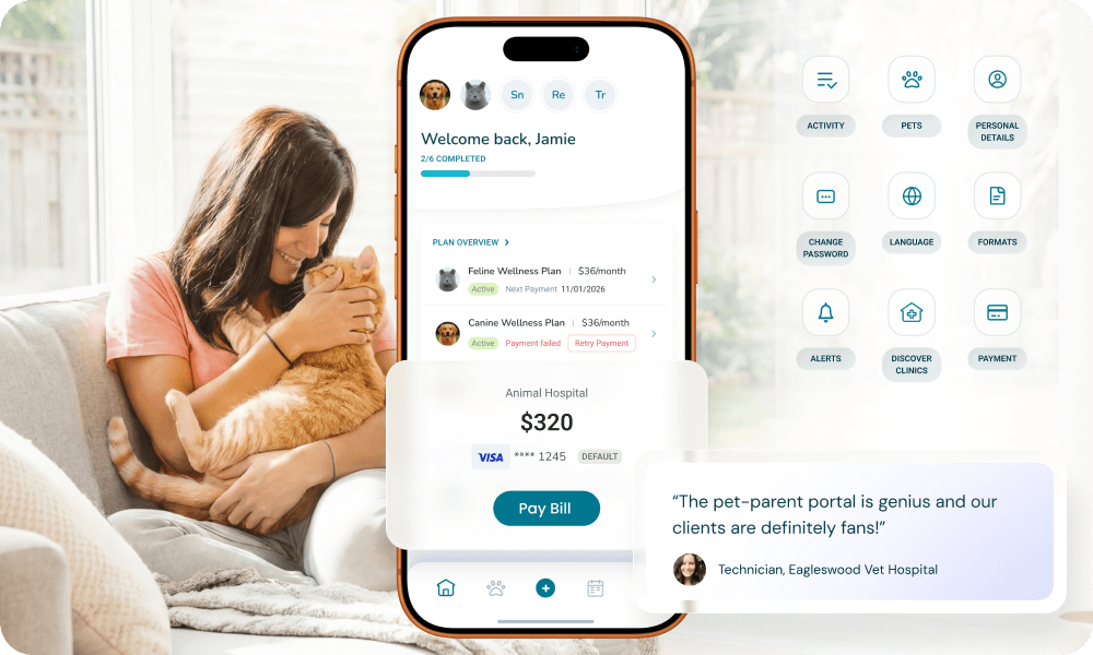 digitail-pet-parent-app interface