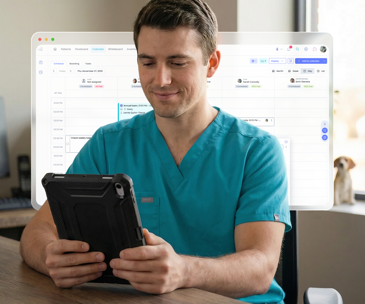 Photo interface Vet with Tablet 2x
