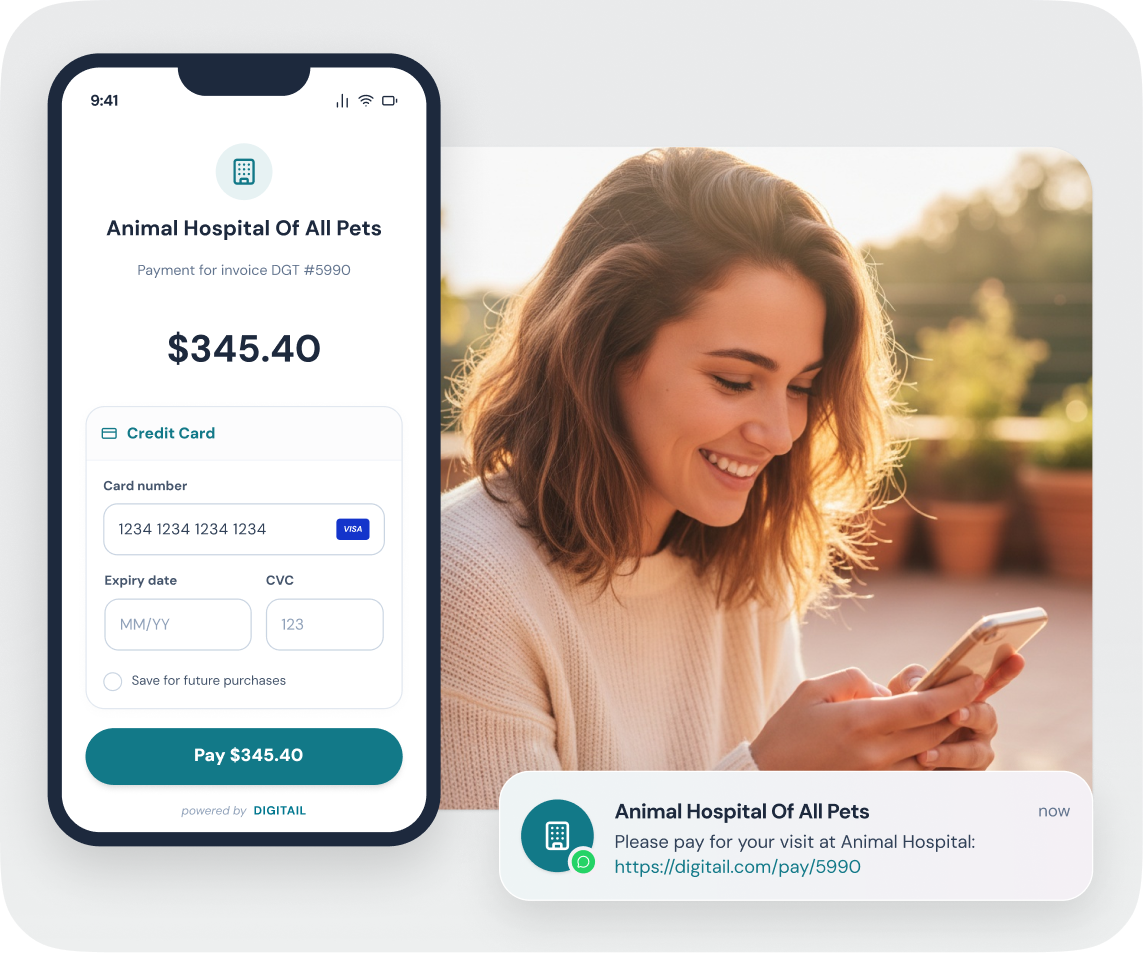 Get paid before clients arrive with Digitail Secure Payments
