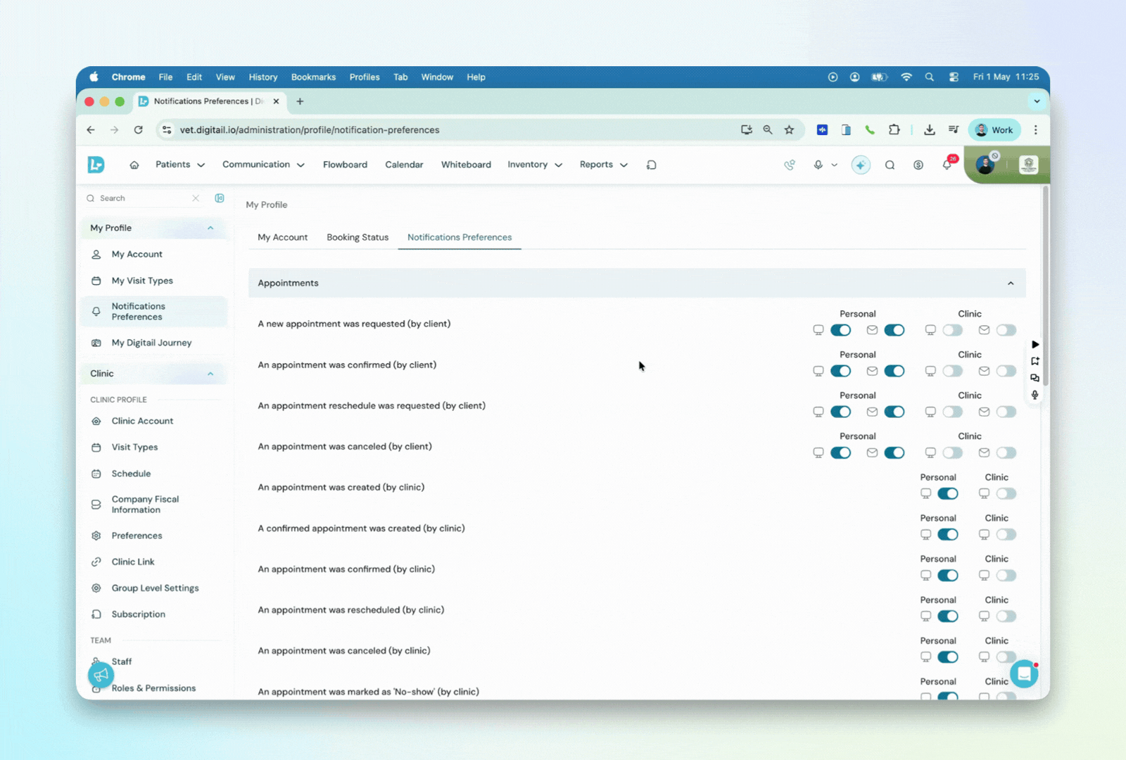 Digitail Settings screen showing a new user team being created.