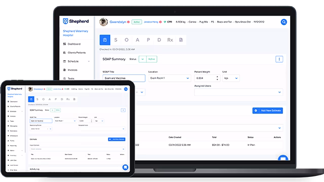 Shepherd veterinary software